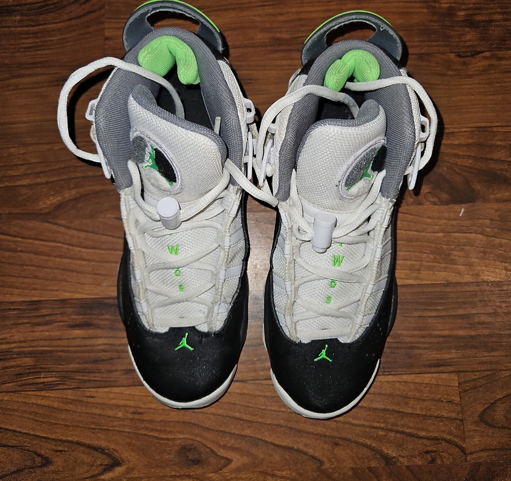 Jordan Black and Green Sneakers with Modern Design